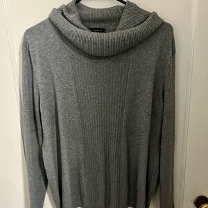Gray Cowl Neck Sweater